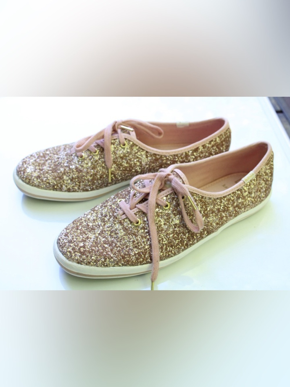Kate Spade Keds glitter shoes